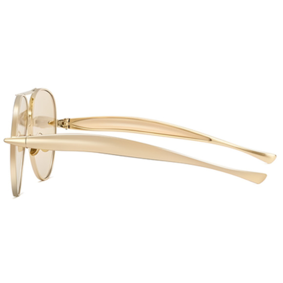 Gold & Brown Pilot Sunglasses For Mens Womens Pilot Oversized Modern Stylish - Picture 3 of 6